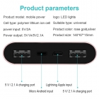Plastic Power Bank - 2020 newest type c fast charge Shaking or touching LED light on 10000mAh power bank LWS-001